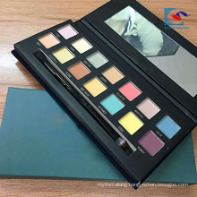 Recyclable custom black color eyeshadow make up box with mirror